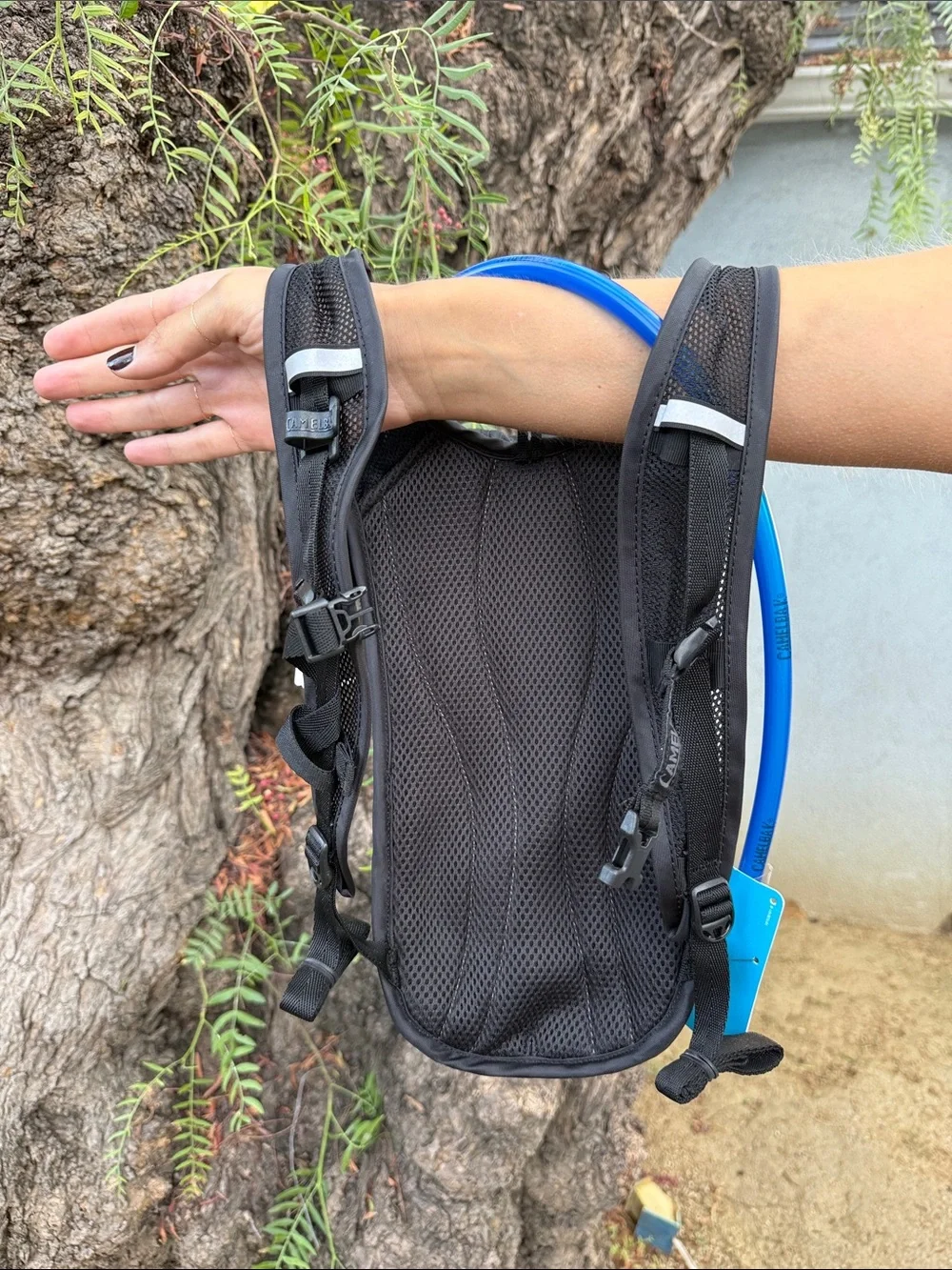 CamelBak Black Hydration Vest with Blue Drink Tube